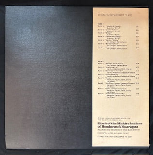 International: Stiffler, David Blair - Music of the Miskito Indians of Honduras and Nicaragua (JK)