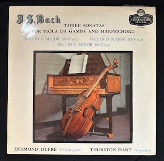 International: Dupré, Desmond; Dart, Thurston - Three Sonatas for Viola Da Gamba and Harpsichord - Bach (JK)