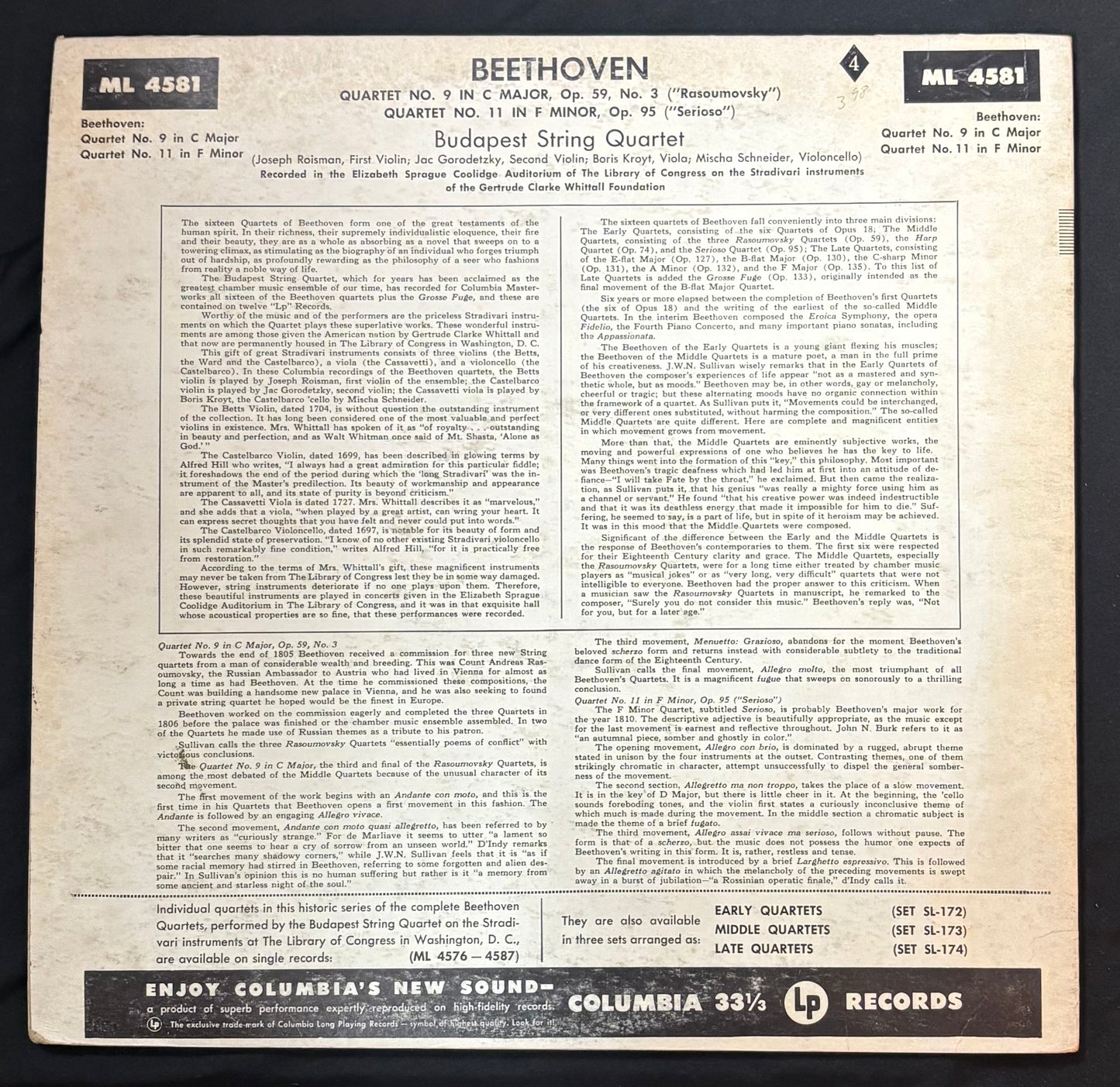 International: Beethoven - The Complete String Quartets of Ludwig Van Beethoven - Budapest (JK)