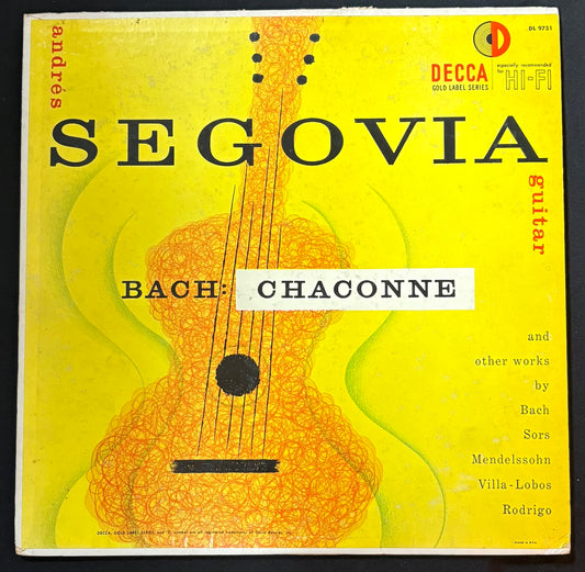International: Segovia, Andres - Chaconne And Other Works By Bach, Sor, Mendelssohn, Villa-Lobos, Rodrigo (JK)