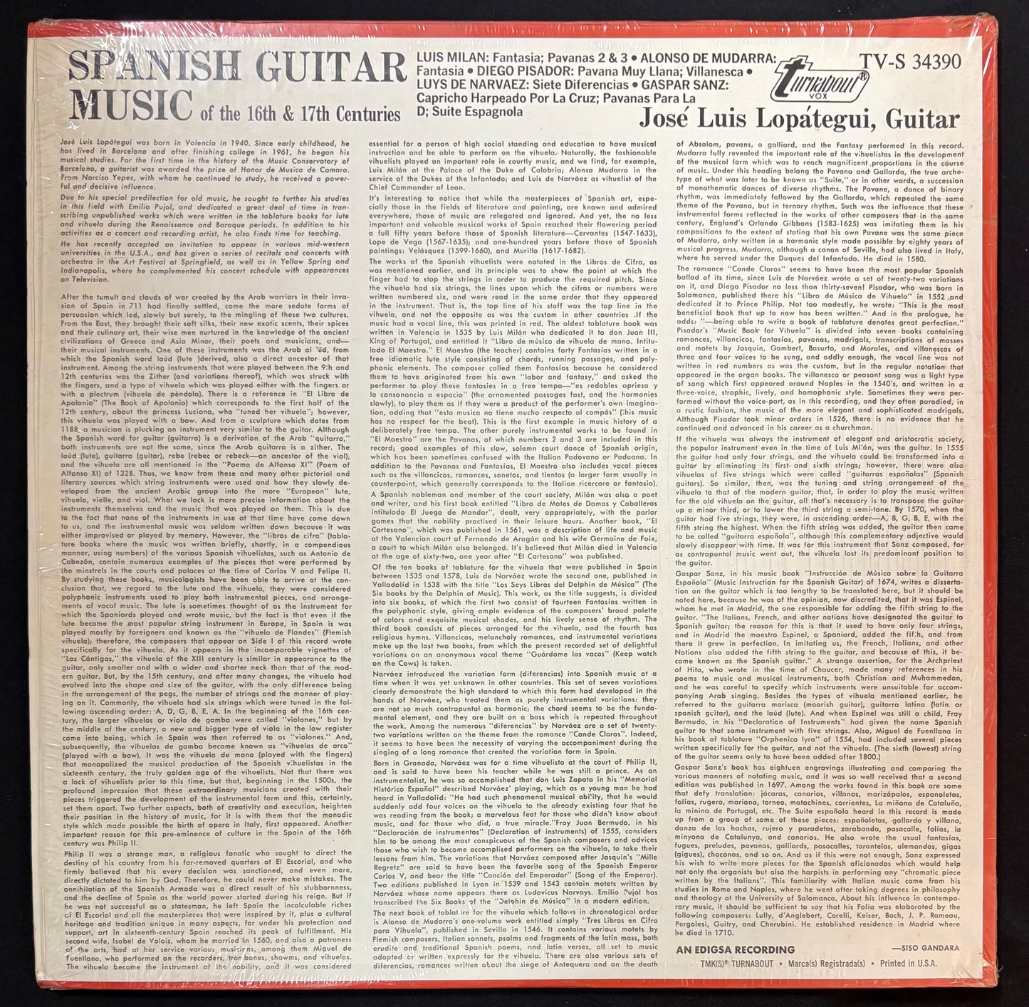 International: Compilation - Spanish Guitar Music of the 16th & 17th Centuries  (JK)