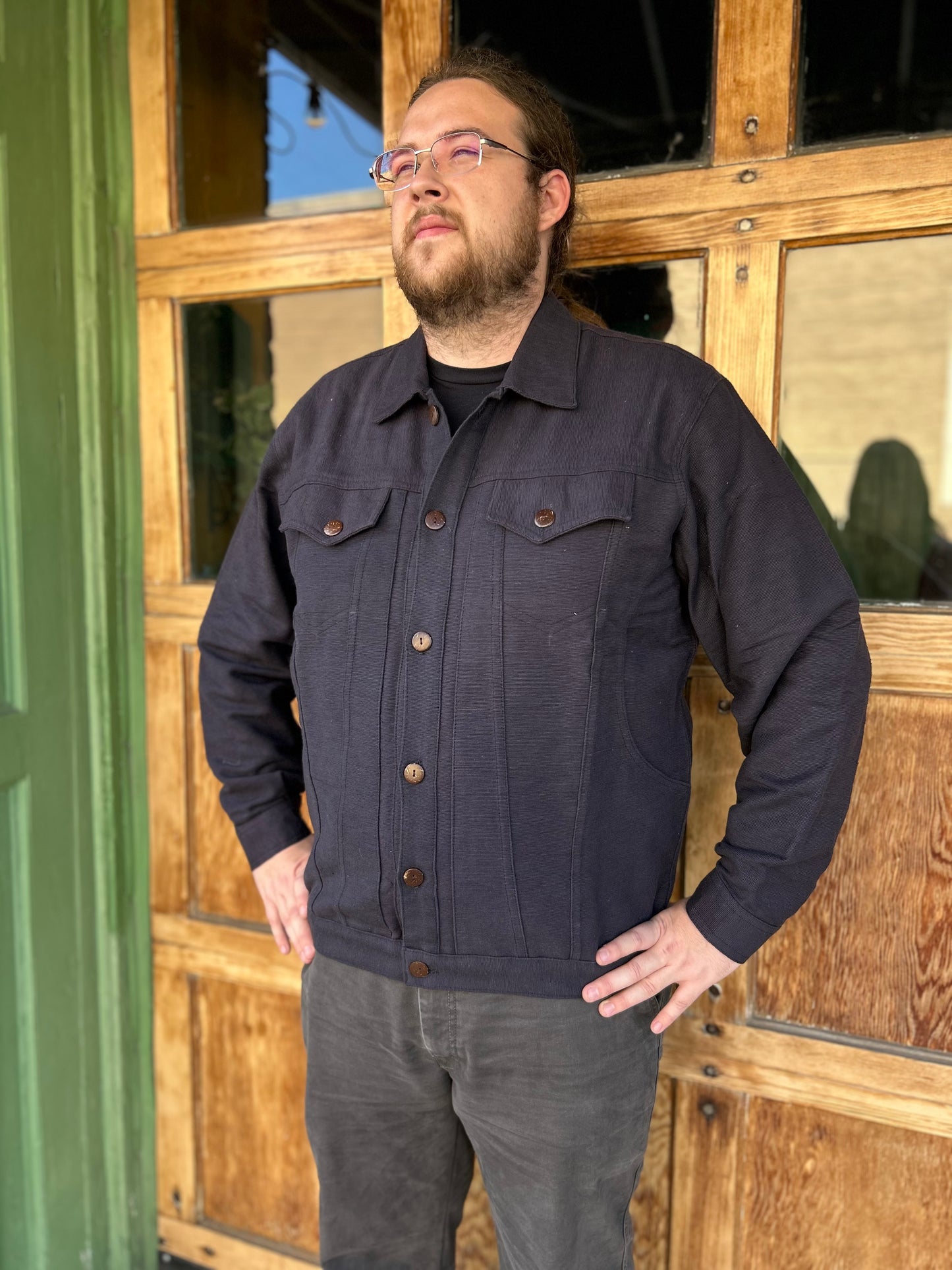 Jacket: Men's Heavy Cotton with Pockets (Three Colors)