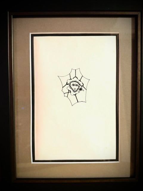 Art Print: Malles Meje Framed original art (Pen and Ink)