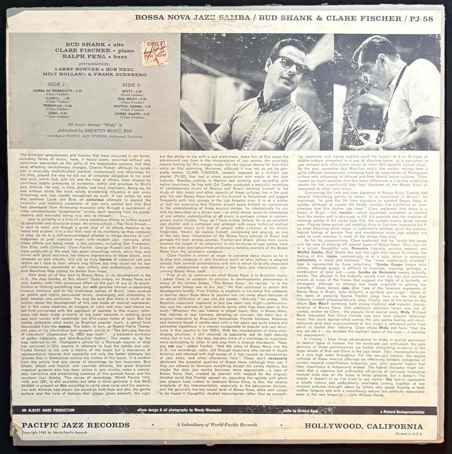 Shank, Bud - Bud Shank & Clare Fischer - Bossa Nova Jazz Samba (JH)