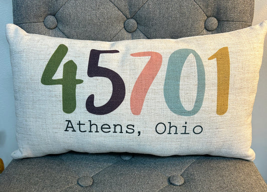 Pillow: Zip Codes For Athens & Pomeroy, OH