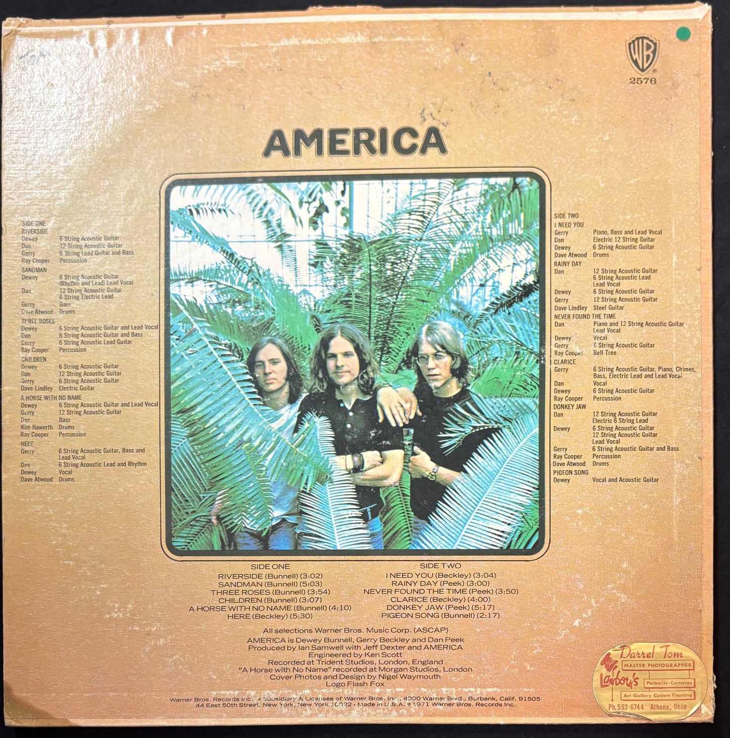 America - Eponymous (JK)