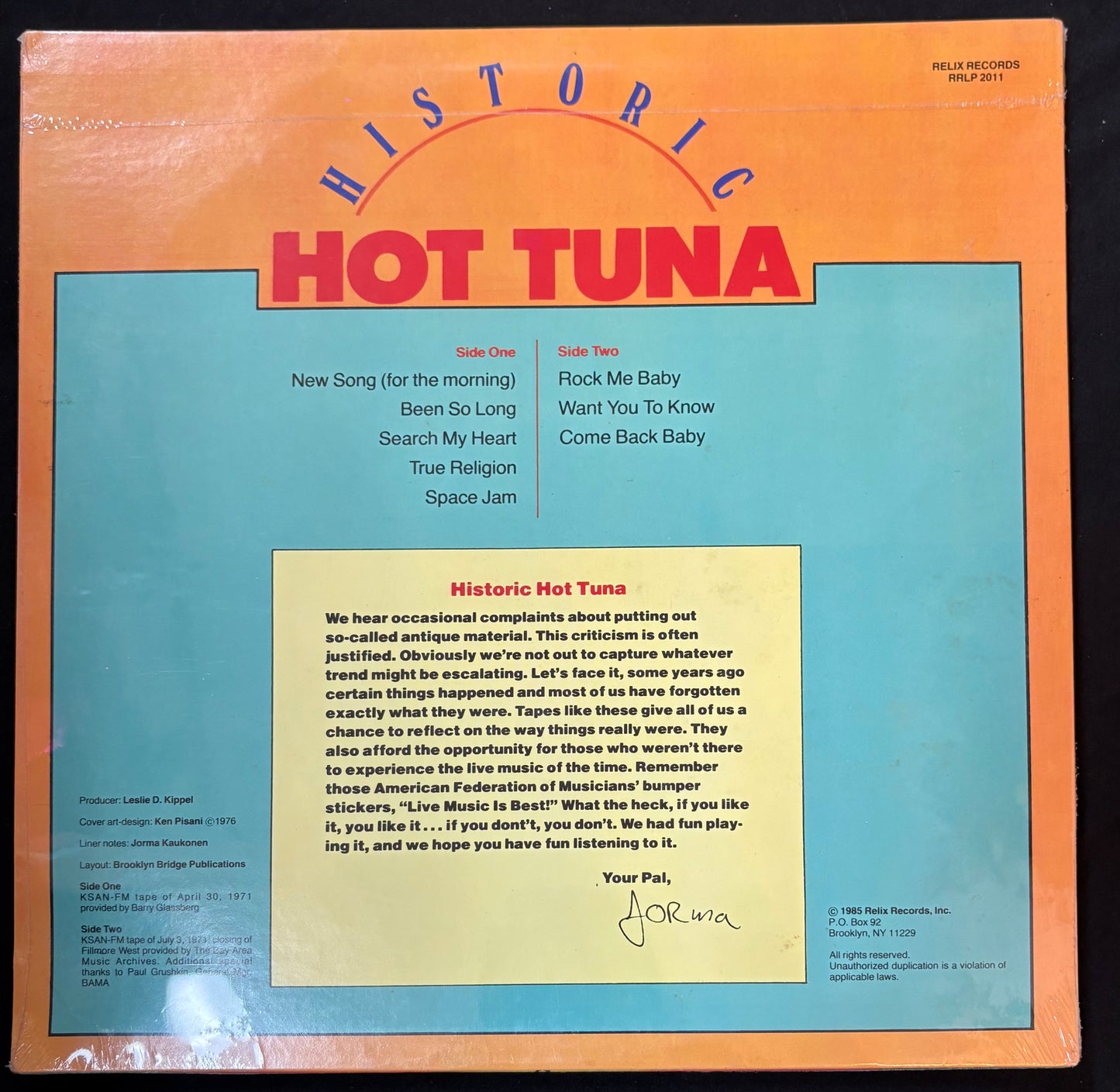 Hot Tuna - Historic Hot Tuna (JK)