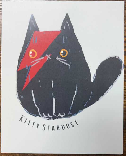 Art Print: Kitty Stardust David Bowie Cat