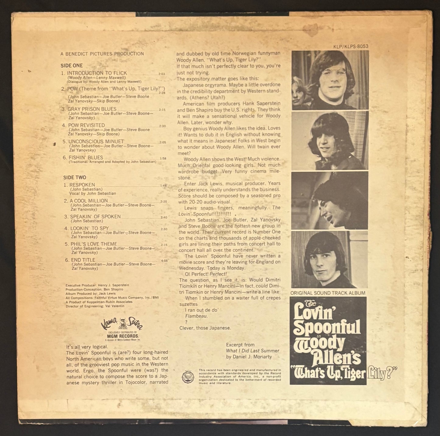 The Lovin’ Spoonful in Woody Allen’s “What’s Up, Tiger Lily?” (JH)