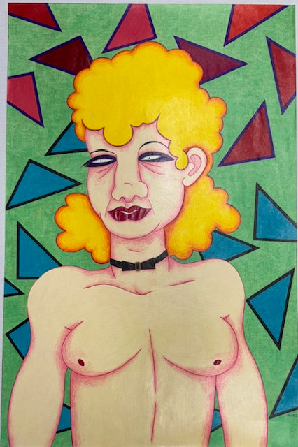 Malles Meje Art: Original Art/Entitled: The One Who Moved To LA (Portrait of MaiRon) 1983