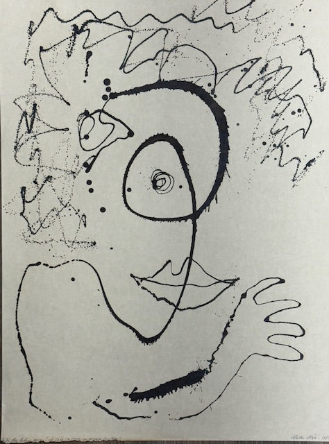 Malles Meje Art: Original Art Entitled: In The Ladies Room (At Cafe La Citta, March 6, 1984)