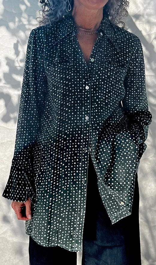 Blouse: Silk Polka Dots