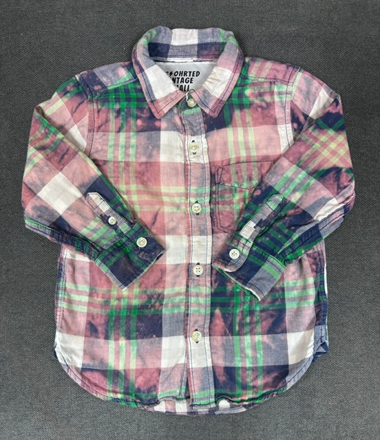 Flannels: Upcycled/Bleached Kids'