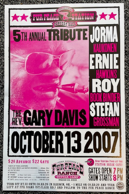 FPS - 10/13/2007 5th Annual Tribute The Rev. Davis Jorma Kaukonen, Ernie Hawkins, Roy Book Binder & Stephan Grossman (UNSIGNED)