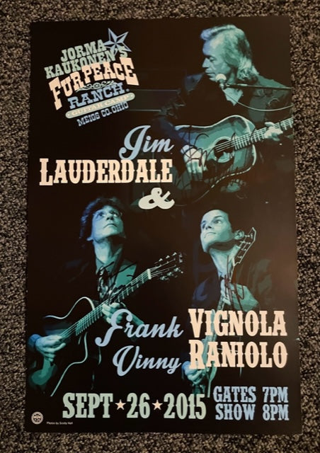 FPS - 09/26/2015 Jim Lauderdale, Frank Vignola & Vinny Raniolo (SIGNED)