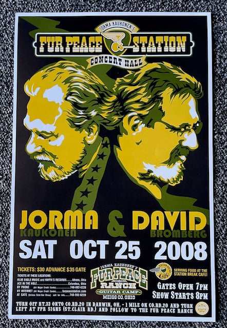 FPS - 10/25/2008 Jorma Kaukonen & David Bromberg (UNSIGNED)