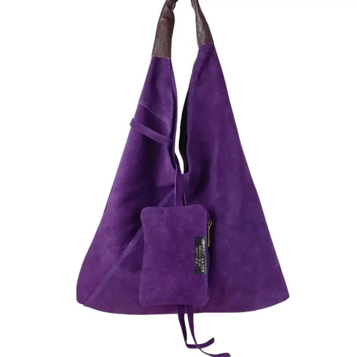 Shoulder Bag: Suede/Leather (Various Colors)