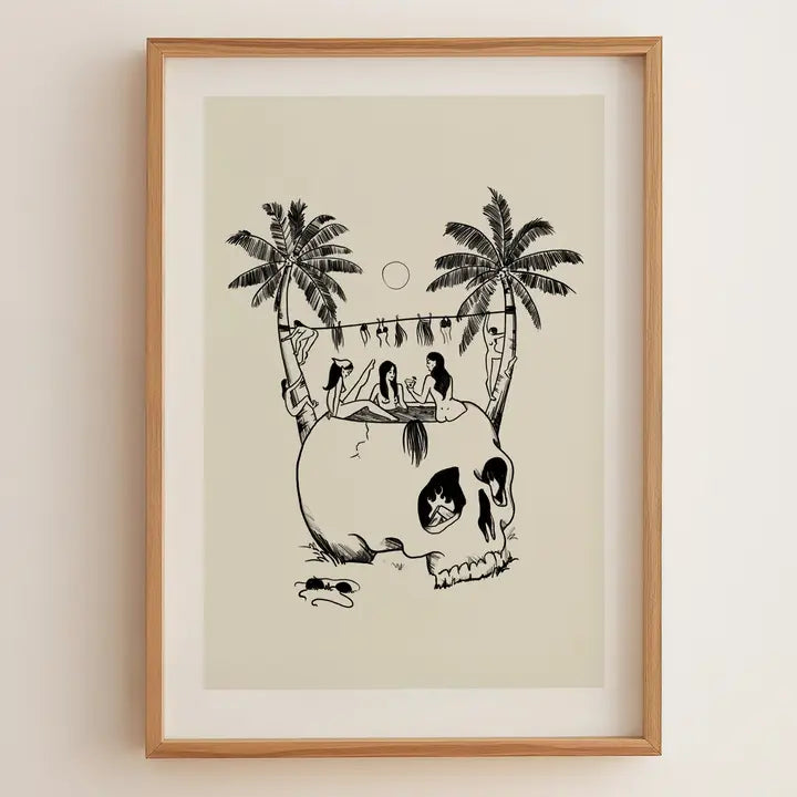 Art Print: Tiki Skull (Illustration)