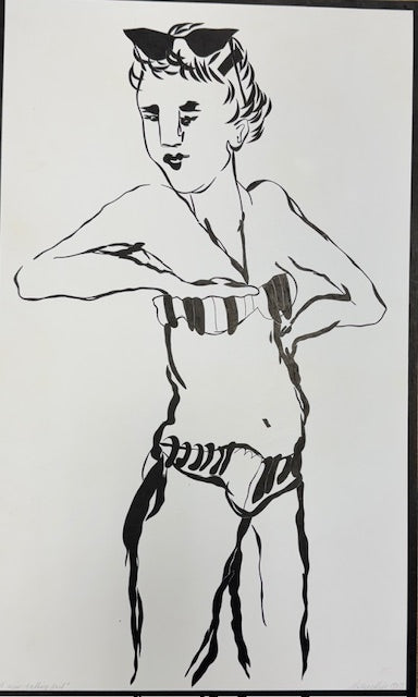 Malles Meje Art: Original Art Entitled: A New Bathing Suit