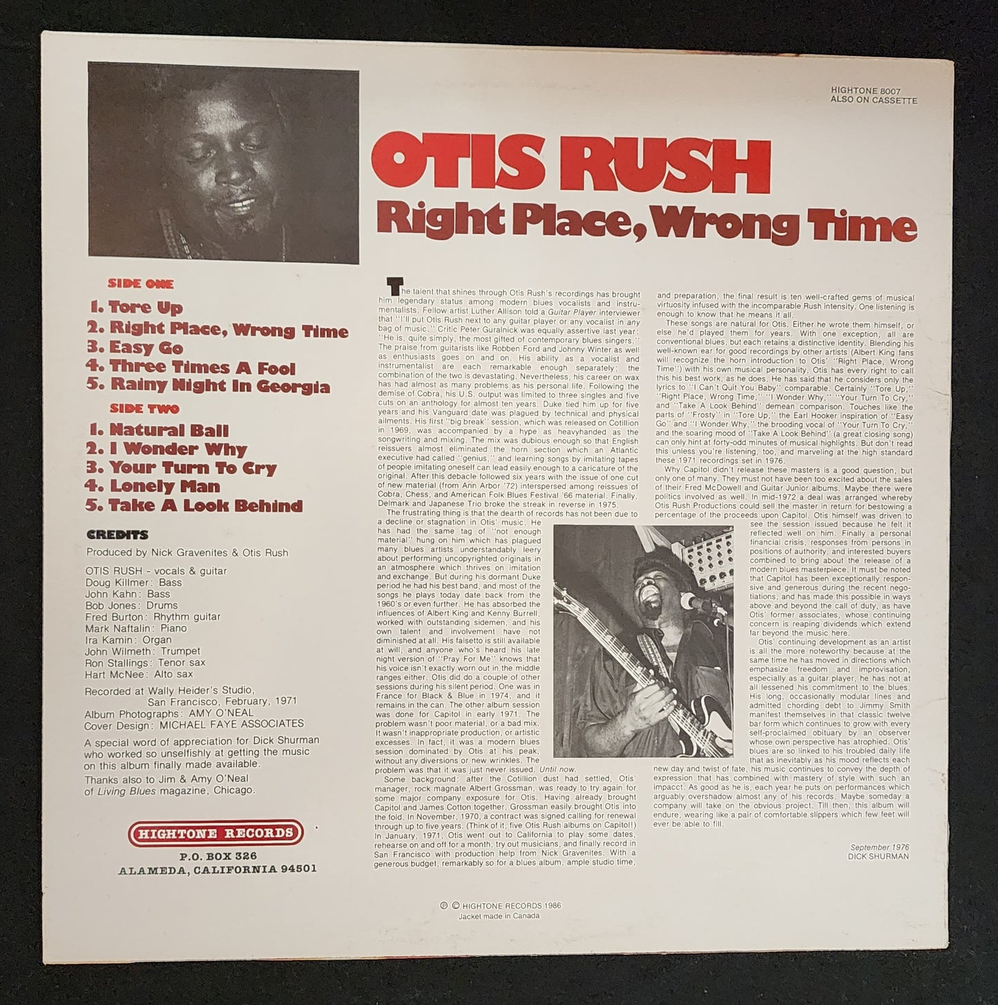 Rush, Otis - Right Place, Wrong Time (JH)