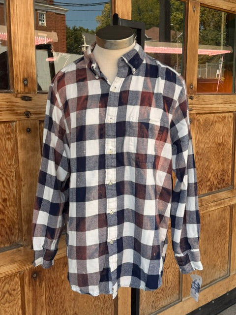 Flannels: Upcycled/Bleached