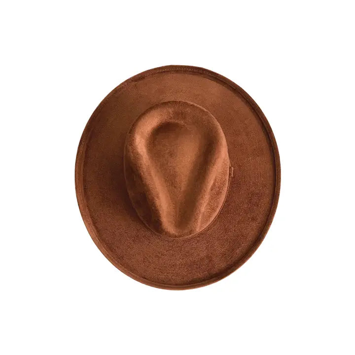 Hat: Vegan Suede Wide Brim - Large (Two Colors)