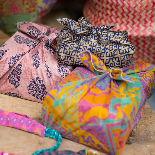 Gift Wrap: Recycled Sari