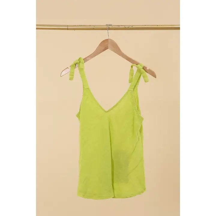 Tank Top: Linen with Ties (Various Colors)