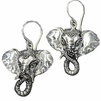Earrings: Sterling Silver Elephant