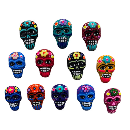 Magnet: Hand-Painted Talavera Sugar Skull