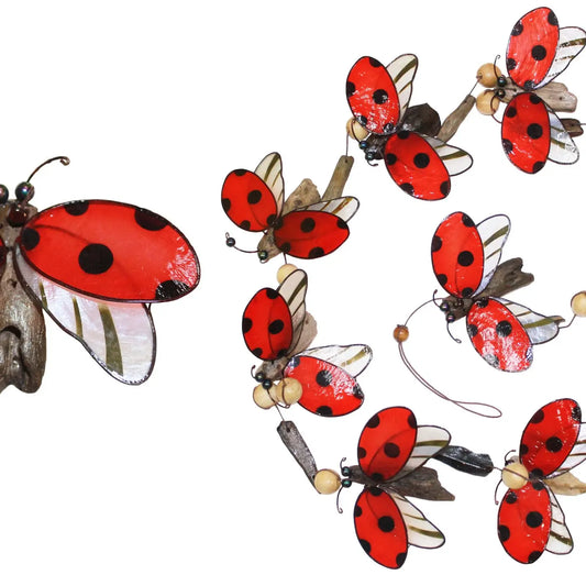 Garland: Ladybug Driftwood Capiz Garland