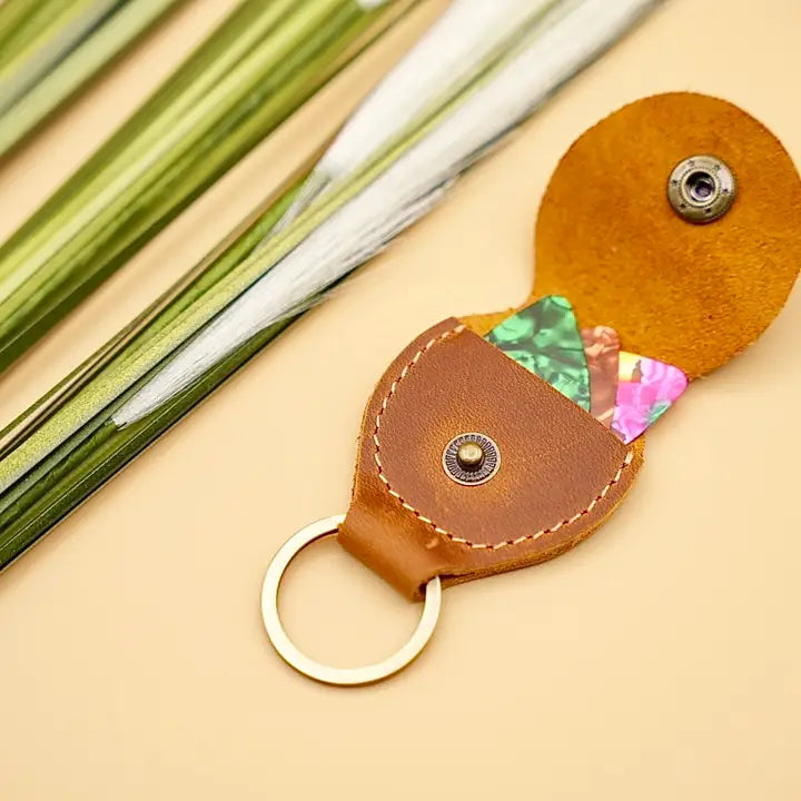Keychain: Guitar Pick Holder (Three Colors)