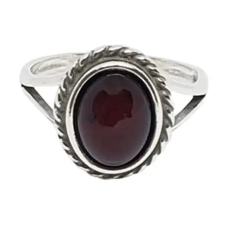 Rings: Cherry Amber Sterling Silver