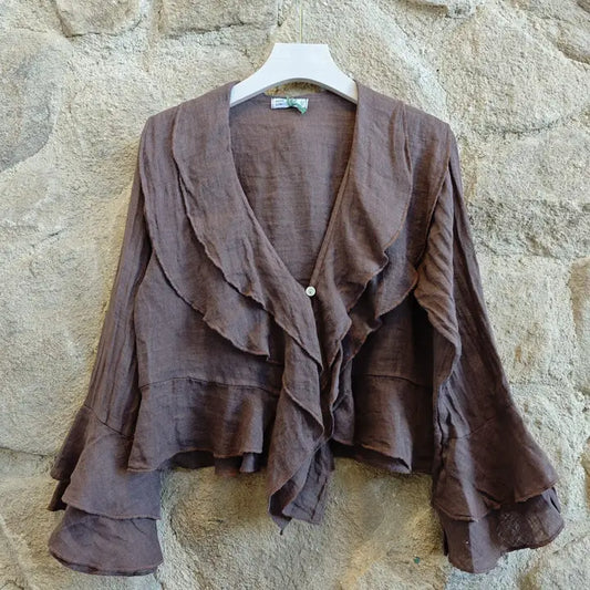 Blouse: Ruffled Flowy Blouse