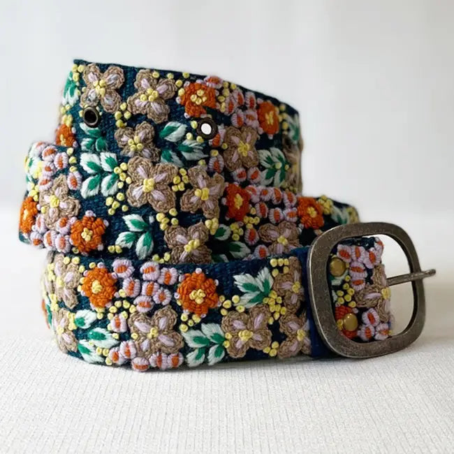 Embroidered Wool Belt