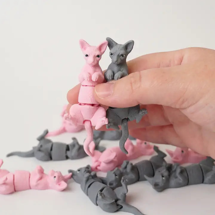 3D Printed Fidget Cats: (Various Colors)