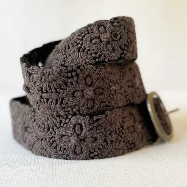 Embroidered Wool Belt