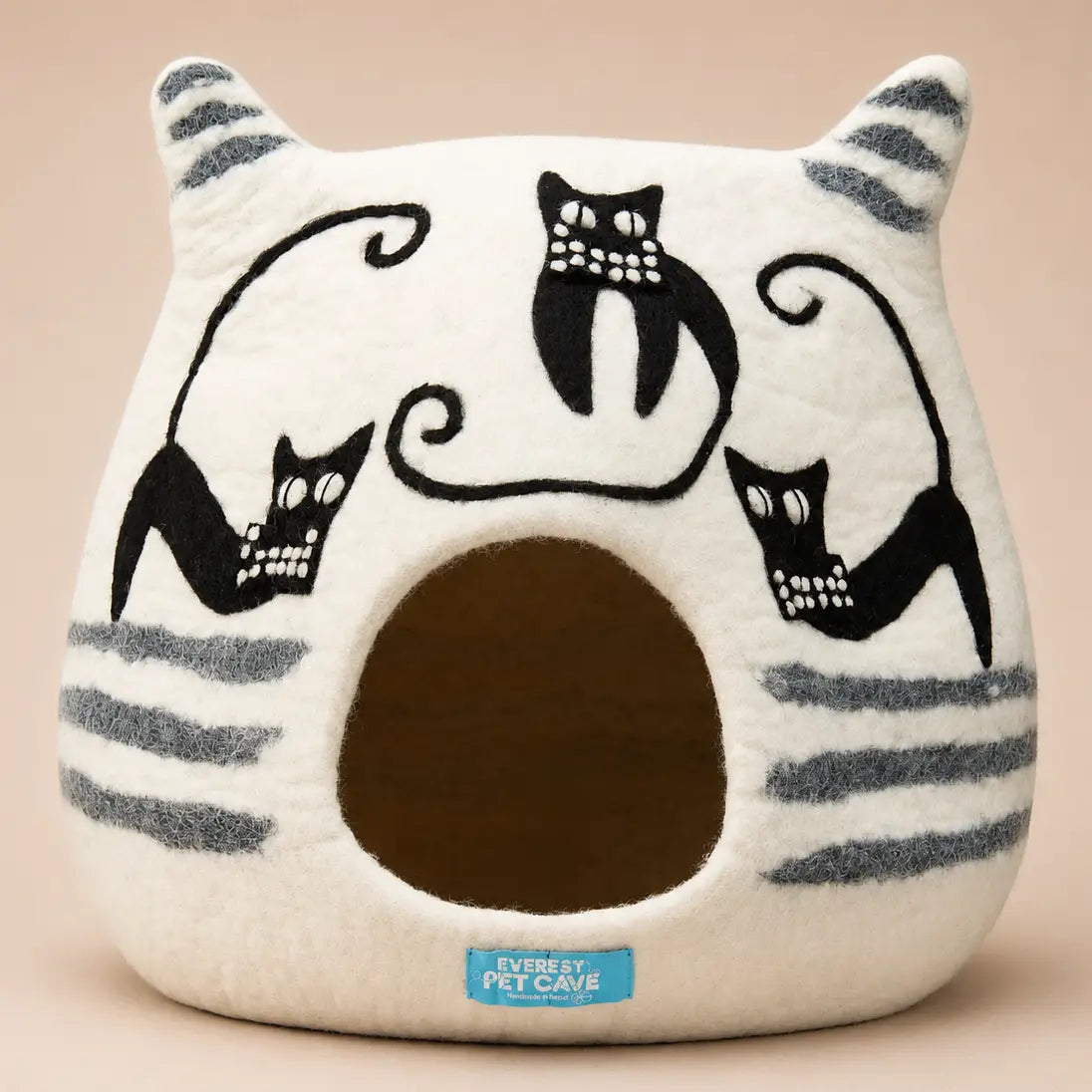 Felted Pet Bed/Cave: 3 kitties