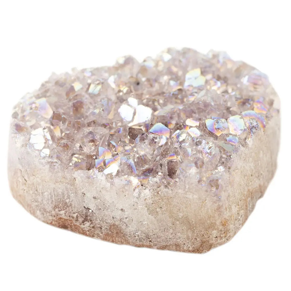 Crystals: Amethyst Druzy Heart-Pearly