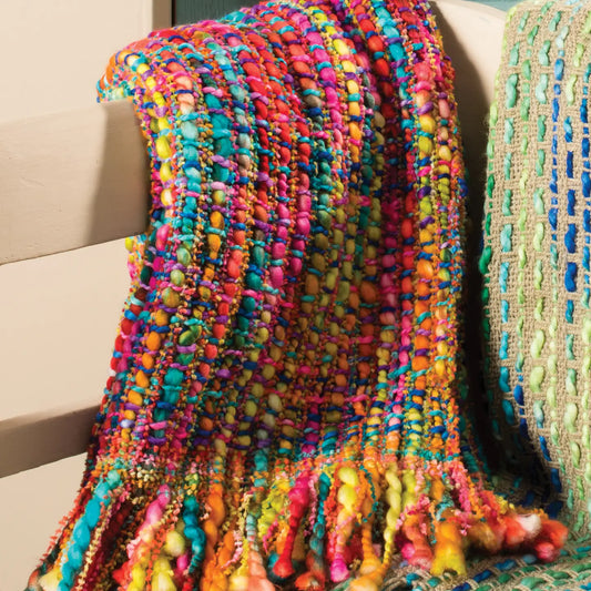 Blanket: Soft Woven Rainbow Throw