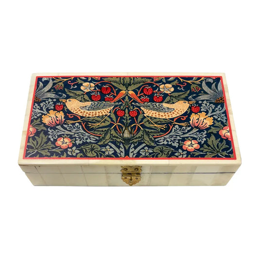 Box: Strawberry Thief Printed Bone