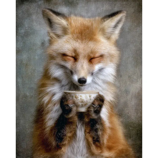 Art Print: Fox with Tea