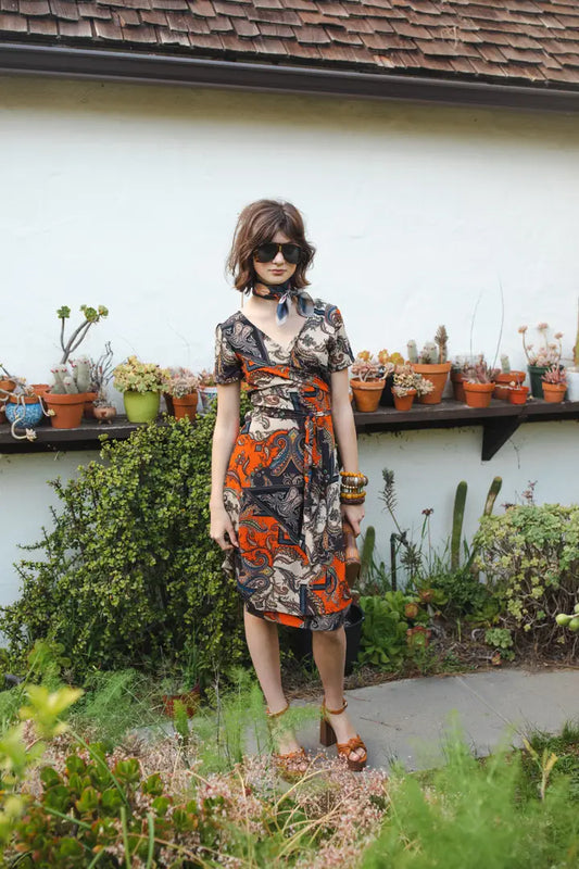 Dress: Paisley Mosaic Wrap Dress