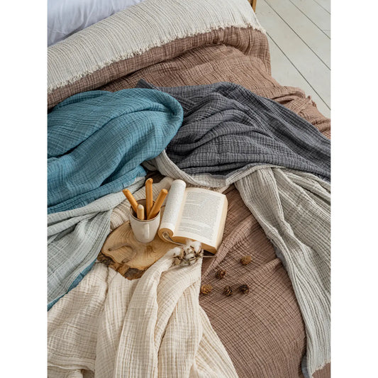 Blanket: 4 Layer Muslin (Baby Blue)