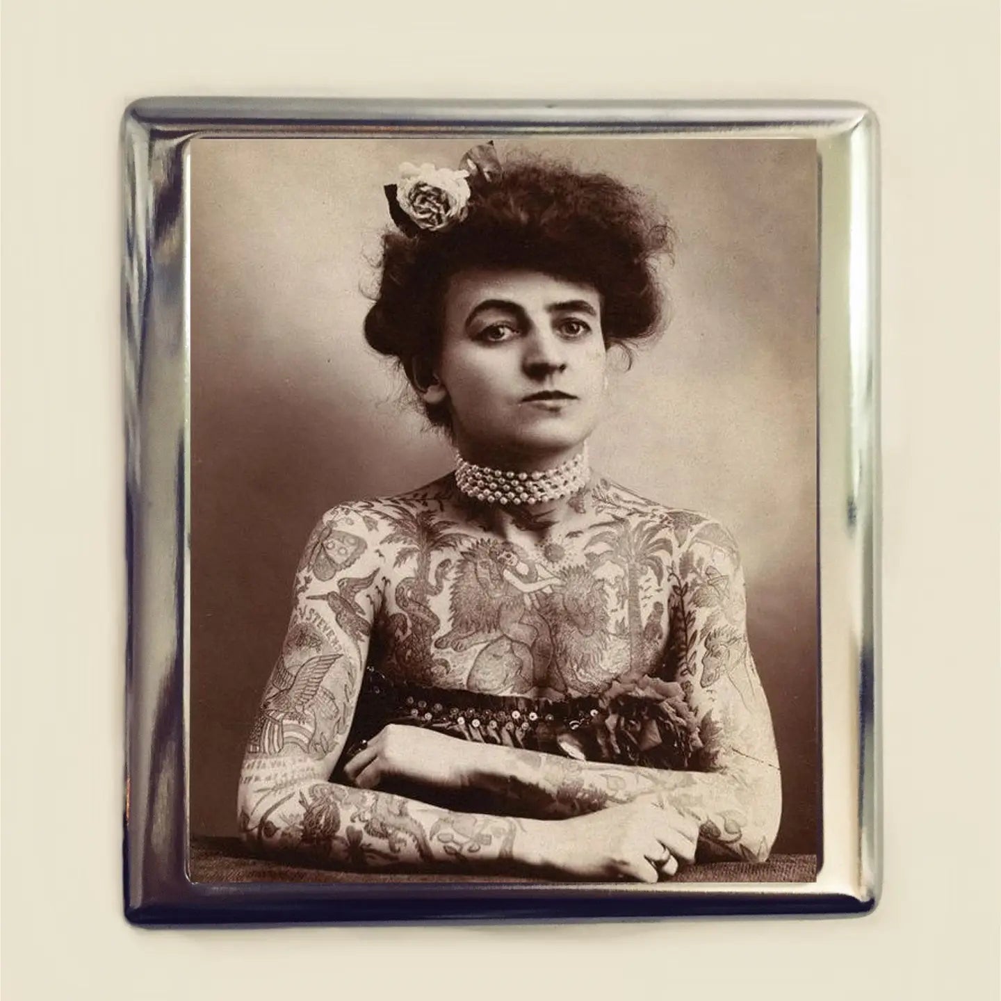 Cigarette Case: Tattooed Lady/Maude Wagner