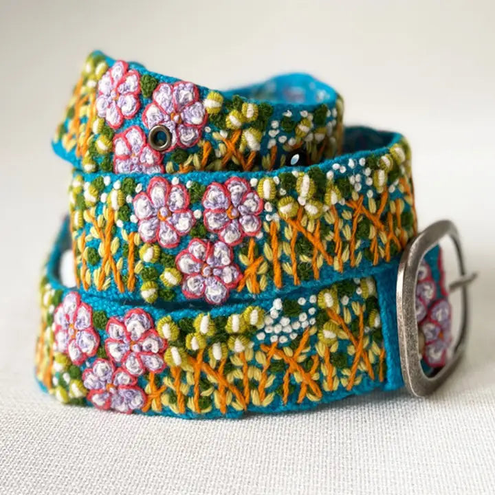 Embroidered Wool Belt