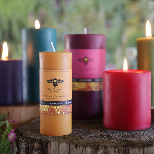 Candles: Beeswax Pillars: Two Sizes (Various Scents)