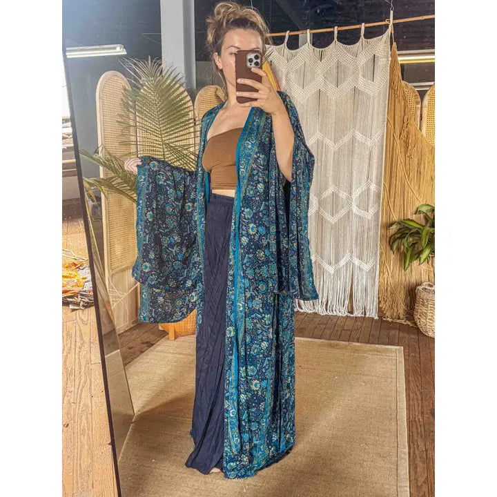 Kimono: Silk Bell Sleeve (Various Colors)