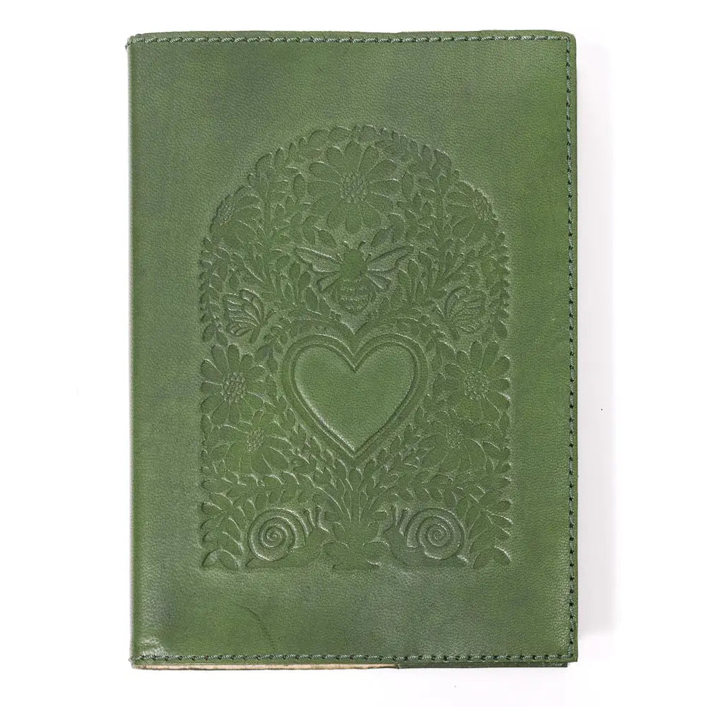 Journal: Floral Heart Embroidered (Re-Fillable)