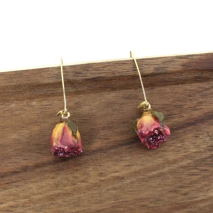 Earrings: Hand Pressed Flowers (Various)